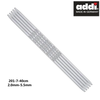 Специальное предложение Германия импортированные инструменты ткачества Addi Алюминиевый сплав с длинным иглой иглы 201-7-40 см 5 пакетов