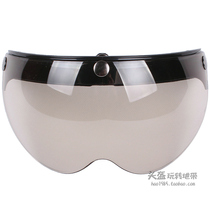 Made in Taiwan Japanese W lens three-button Harley retro helmet without brim can lift anti-UV