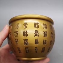 Retro brass pure copper cylinder ornaments small copper cylinder home office living room cylinder decoration decoration