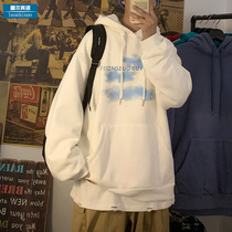 Sweater mens fashion brand loose hooded ins sports printing couple tops wild large size new spring and autumn jacket men