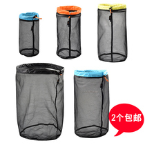  Transparent clothing finishing mesh storage bag Drawstring travel finishing bag Lightweight sundries drawstring bag Sleeping bag Compression bag