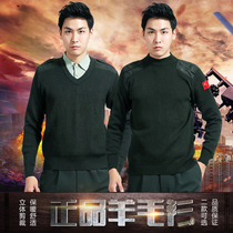 Military fans pine branch green sweater thick pure sweater land sweater sweater cadre mens pullover warm velvet jacket