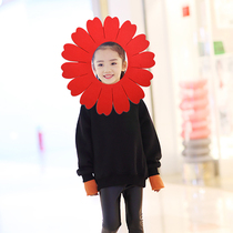 Sunflower headgear dance props Sun flower face Sunflower Games admission party team props Opening ceremony hand flowers