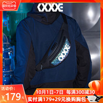 COEXISTENCE trendy hip hop fashion multifunctional reflective shoulder crossbody breast bag running bag men 33103