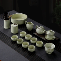 Ruyao Kung Fu Tea Set Home Office Guests Light Luxury Chinese Ceramic Simple Tea Tea Cup Tea Ceremony