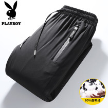 Playboy mens down pants winter wear fashion thick casual casual cold-proof duck down mens down cotton pants