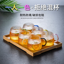 Glass-cup mens light and luxurious water tea cup with the office Womens water glass mug family suit Living room minimalist upscale