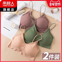Underwear women without steel ring summer small chest gathering sports thin back bra student high school girl