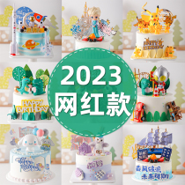 Cake model 2023 new net red European fruit simulation popular creative birthday fake cake sample can be customized