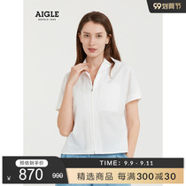 AIGLE Aigo 21 spring and summer ELAKO Ladies Anti-splashing fashion simple casual comfortable short sleeve shirt