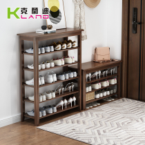 Crandy Nordic solid wood shoe rack into the door shoe cabinet can sit indoors beautiful multi-layer dust-proof household shoe stool