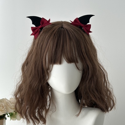 taobao agent Black hair accessory, hairgrip, halloween, Lolita style