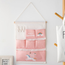 Door behind the fabric storage hanging bag dormitory wall wall hanging pocket storage bag