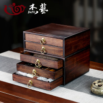 Puer tea box drawer type tea cake storage box household storage tea box tea ceremony bamboo sub-tea tray tea set spare parts