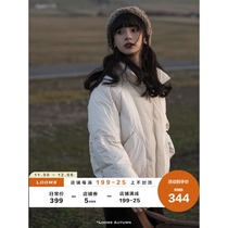 LOOMS 90 white duck down small man short collar down jacket female 2021 Winter new explosive coat