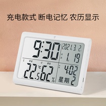  Rechargeable thermometer with battery Household indoor baby room High-precision electronic thermometer and hygrometer Luminous precision meter