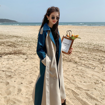 Lecea Alice high-end windbreaker 2022 autumn new over-the-knee mid-length British style coat coat women