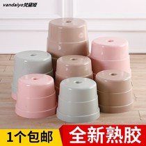 Plastic thickened household coffee table short stool adult small bench fashion round stool changing shoes bath stool bathroom chair children stool