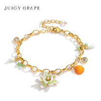 Juicy Grape citrus Gardenia bracelet female freshwater pearl jewelry handwear earrings necklace hair rope ring