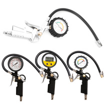 Tire pressure gun inflator car mouthpiece bicycle motorcycle air pump inflator nozzle with pressure gauge