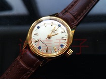 Domestic antique collectibles inventory Jilin watch factory Ji Xing brand gold-plated 17 drill mechanical watch women watch