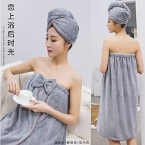 Dry hair cap bath towel set dry hair towel shower cap quick-drying bag headscarf dry hair towel non-cotton super absorbent bath skirt