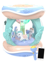 Baoyins hand music beats for childrens early beats-teaching 8 puzzles for 1 year old 06 months and above six drums baby toy drum 3