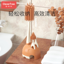 Bottle brush baby washing bottle shabu cleaning set rack baby straw pacifier silicone bottle cleaning brush