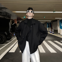 (VERA KANE) Korean ins casual exquisite double-breasted handsome short loose windbreaker long sleeve jacket men