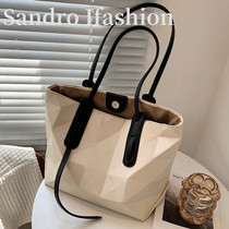 European Tide brand bag 2021 New Fashion handbag soft leather shoulder bag Joker large capacity tote bag
