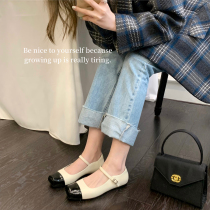 Grapes moms studiolee small balsamic wind square headlined with a light-mouth low heel Mary Jane shoes Single shoe woman