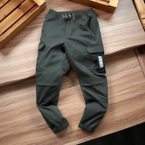 ODM factory independently produced sub-warehouse glued autumn and winter mens tooling loose bundle feet warm casual down pants