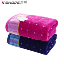 Gold towel couple 2-pack pure cotton face towel Exquisite wave dot stripe thickened soft face towel