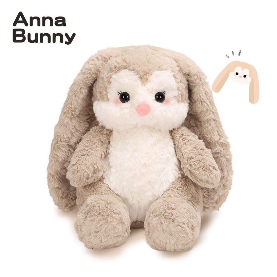 Anna兔子玩偶毛绒玩具公仔小可爱娃娃安抚抱睡垂耳兔女孩生日礼物