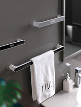 Towel rack non-perforated toilet bathroom suction cup hanger bath towel shelf Nordic simple creative single pole towel bar