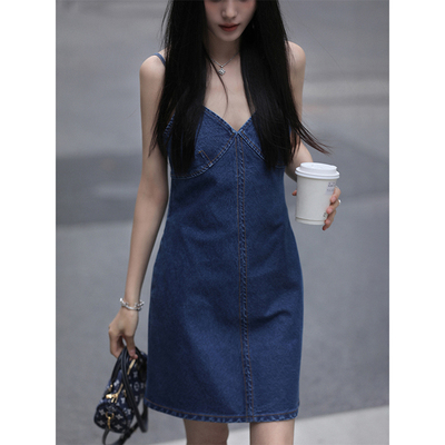 taobao agent Retro sexy summer denim skirt, dress