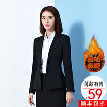 Spring and autumn winter suits formal Womens suits temperament college students interview high-end suits professional hotel front desk work clothes