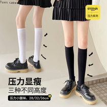 Enjoy it pressure slim leg calf socks Womens spring autumn JK socks long cylinder overknee summer black half-cut midcylinder socks