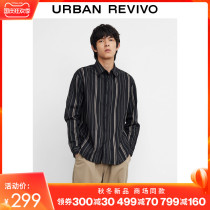UR2021 autumn new mens fashion fashion stripes thin long sleeve cardigan shirt MF36S2BT2000