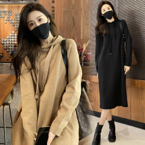 Pregnant womens autumn dress long Korean version of loose sweater jacket spring and autumn Net red out suit fashion