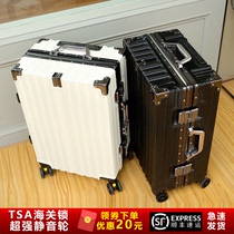Kangaroo luggage trolley case female 26 ins Net red aluminum frame silent student suitcase sturdy boarding case 20 inch