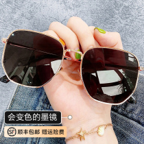 Sunglasses female driving special anti-UV discoloration Day and night Dual-use polarized driver myopia sunglasses female with degrees