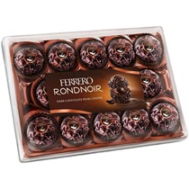 Germany Imports Ferriero rondnoir Longmu Hesha Sandwich Dark Chocolate Ball Christmas Gift Box 14
