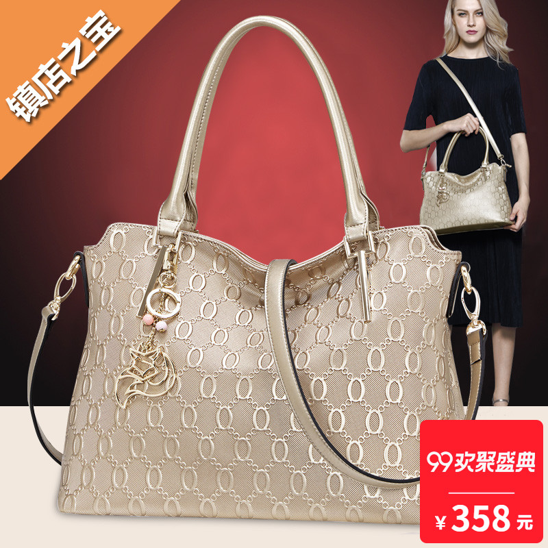 Golden Fox female bag 2018 new Messenger bag fashion simple large capacity leather shoulder ladies handbag large bag