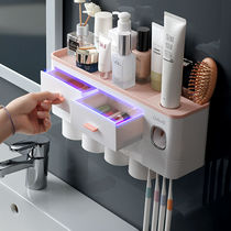 Toothbrush shelve cup toothbrushing cup gargling cup hanging wall-style toilet free of perforated wall-mounted suction wall discharge cylinder