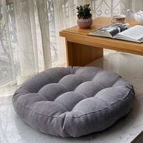 Morning poem Night New thick round type solid color Japanese tatami floor mat computer hip waist cushion four seasons