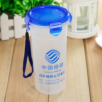 Advertising cup custom logo seal leak-proof transparent plastic water cup drinking cup custom activity promotional gift cup