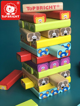 Stacked high building blocks Board games Childrens puzzle Parent-child interactive wooden pumping music Stacked boys and girls balance toys