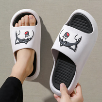 Stomachwear slippers for mens summer outside wearing thick bottom non-slip sports beach outdoor cartoon indoor home cool tug men