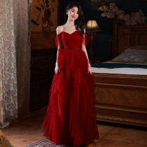 Gown dress light extravagant and small crowdsourced high-end 2022 new engagement dress Dress Bride Wedding Red Toast Senior Sensation